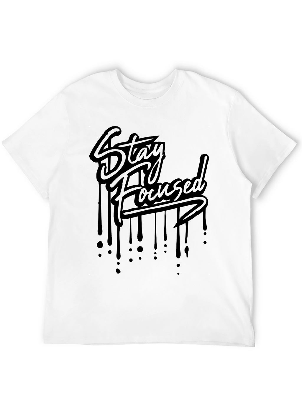 Stay Focused Black Graphic Tee