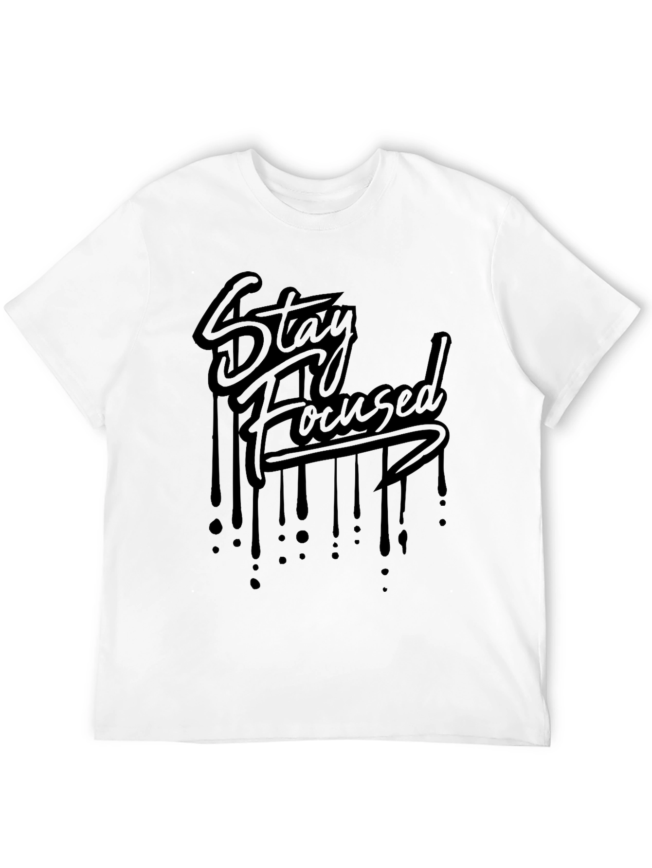 Stay Focused Black Graphic Tee