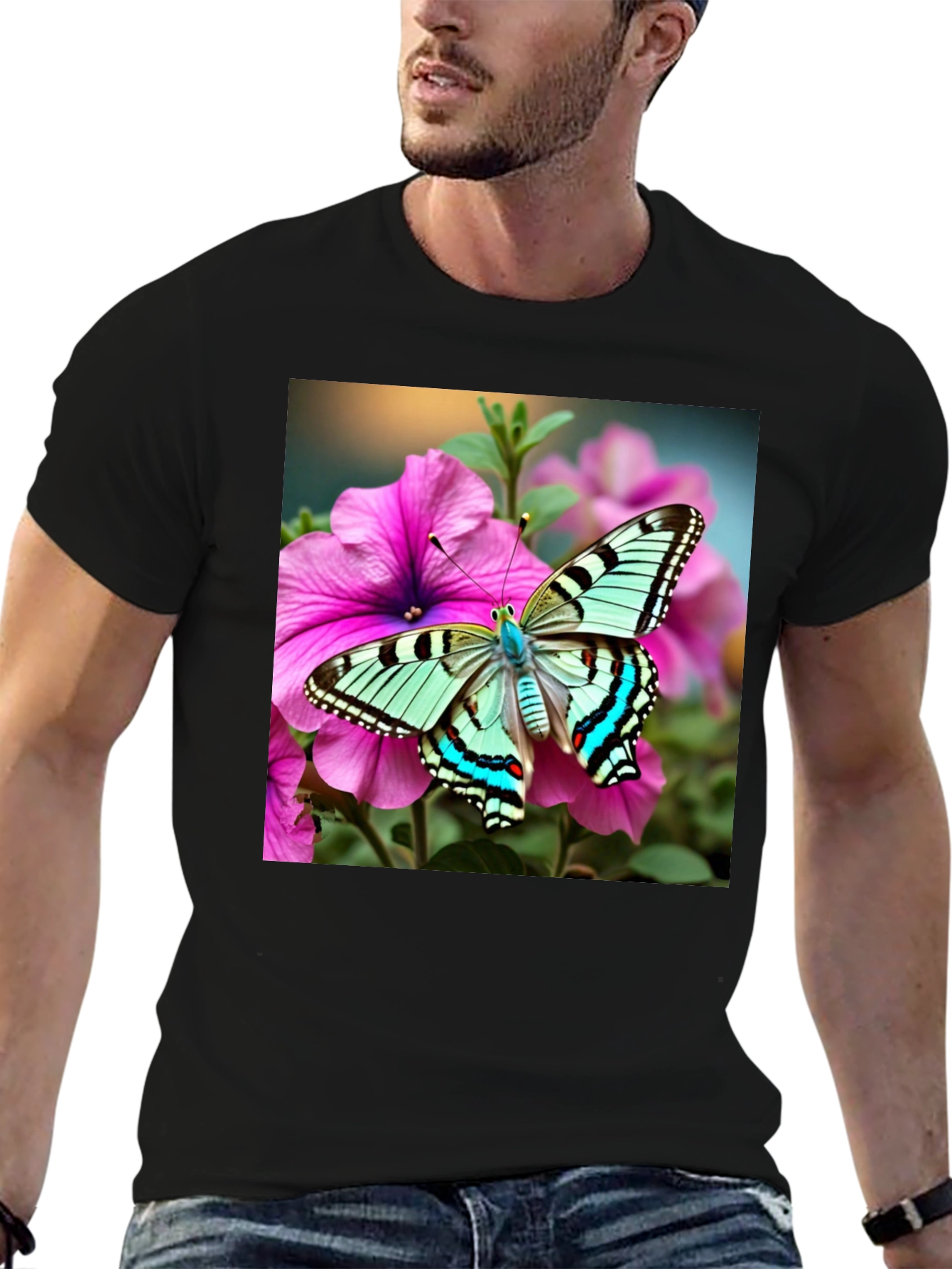 Butterfly on Flower Graphic Tee
