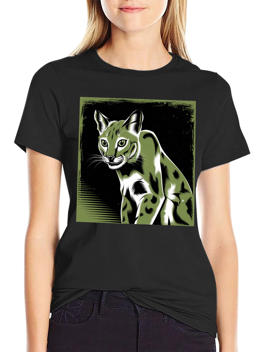 Cool Caracal Cat Graphic Tee