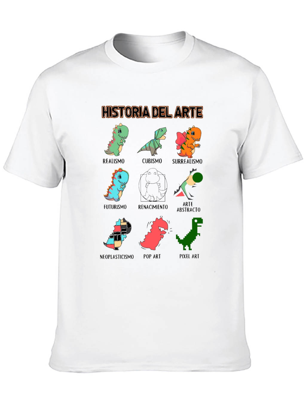 Historia Del Arte T-Shirt - Dinosaur Art Styles