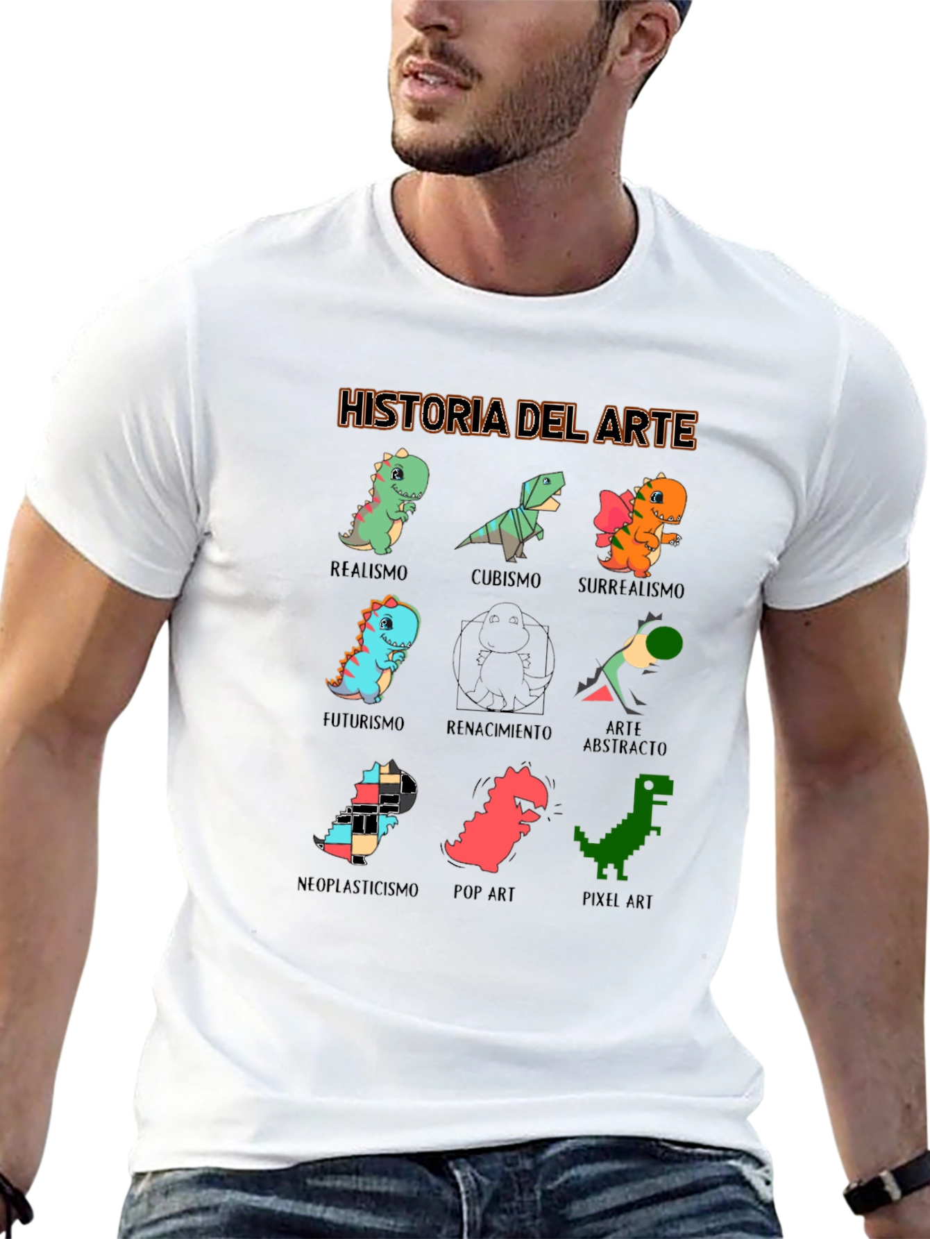 Historia Del Arte T-Shirt - Dinosaur Art Styles