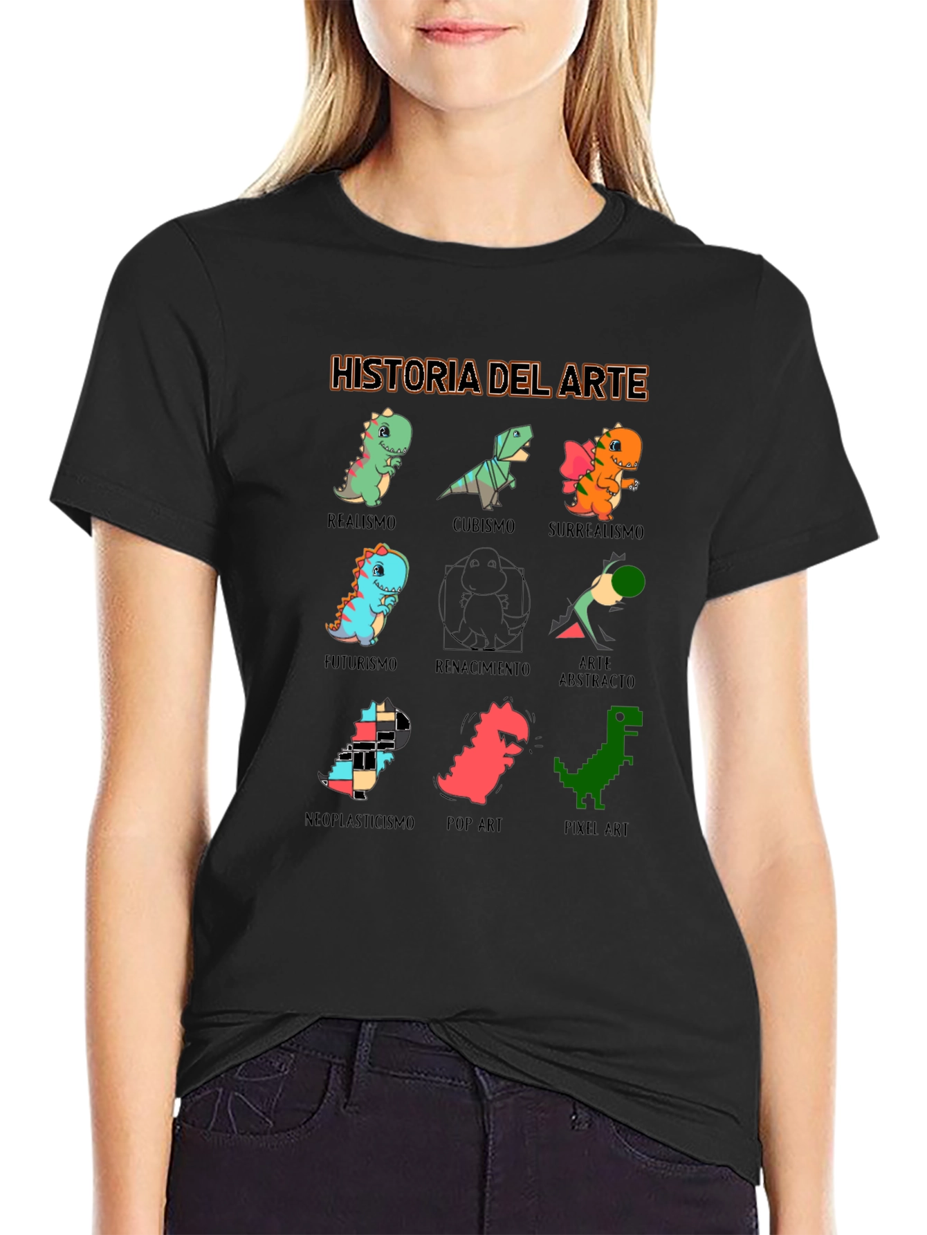 Historia Del Arte T-Shirt - Dinosaur Art Styles