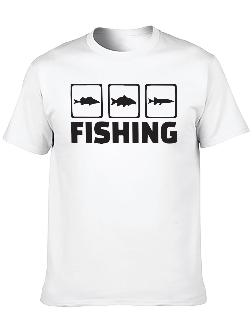 Fishing Graphic Tee | Black Cotton T-Shirt