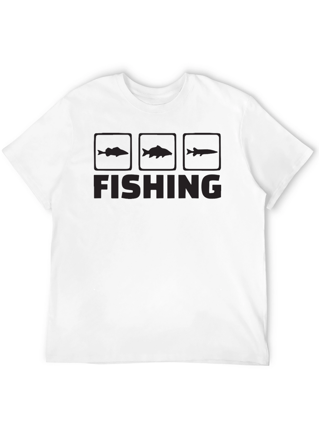 Fishing Graphic Tee | Black Cotton T-Shirt