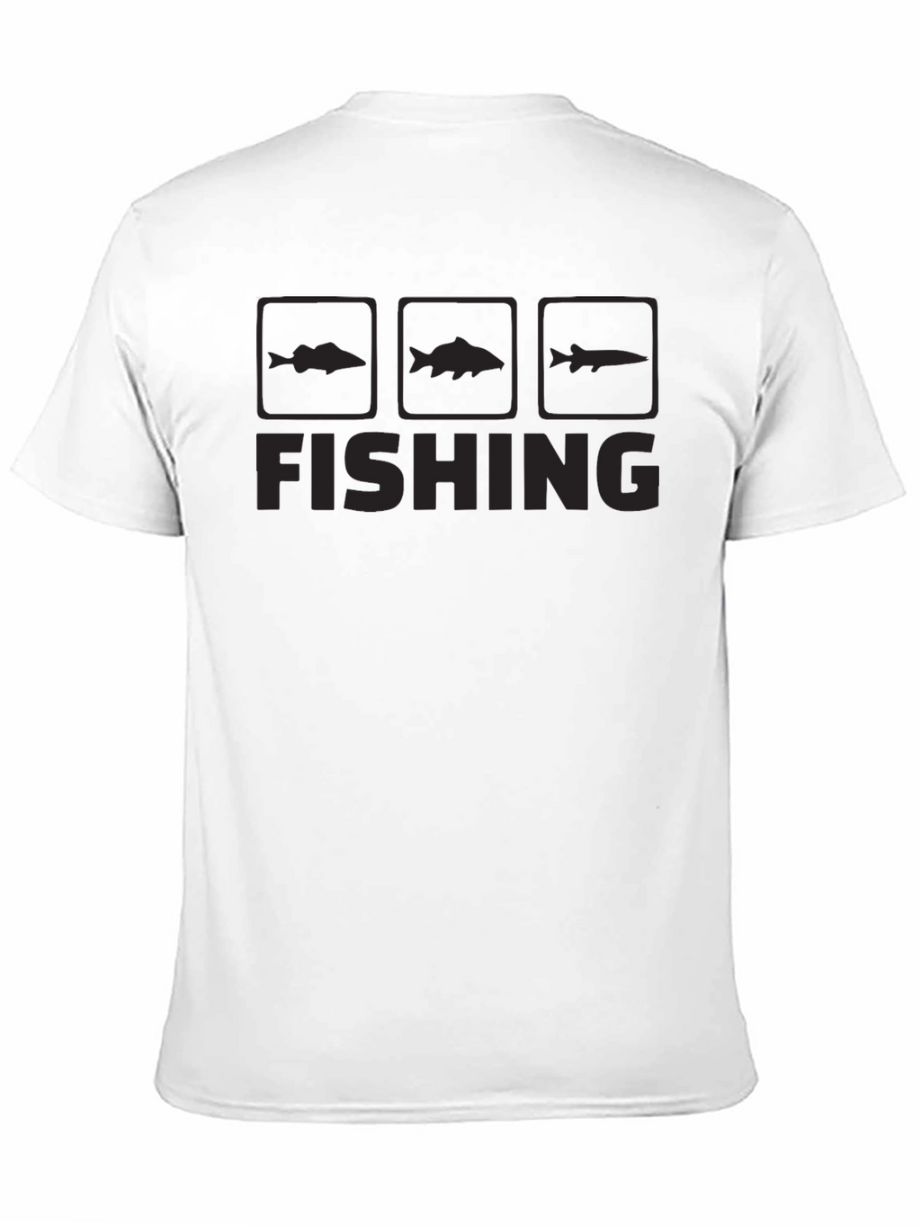 Fishing Graphic Tee | Black Cotton T-Shirt