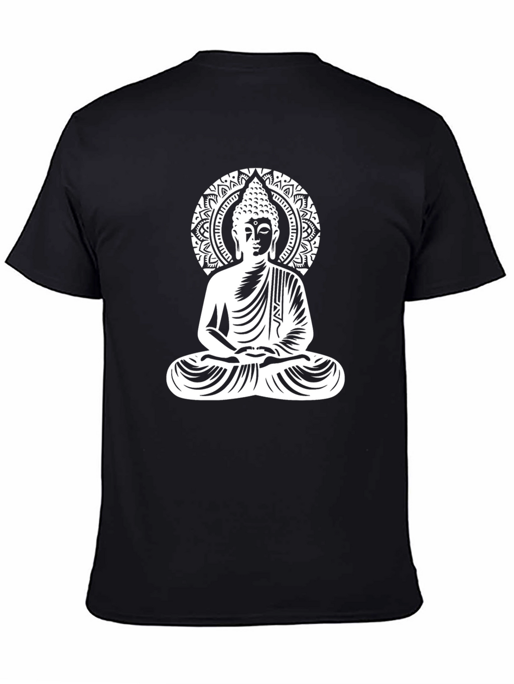 Buddha Graphic Black Tee - Meditate in Style