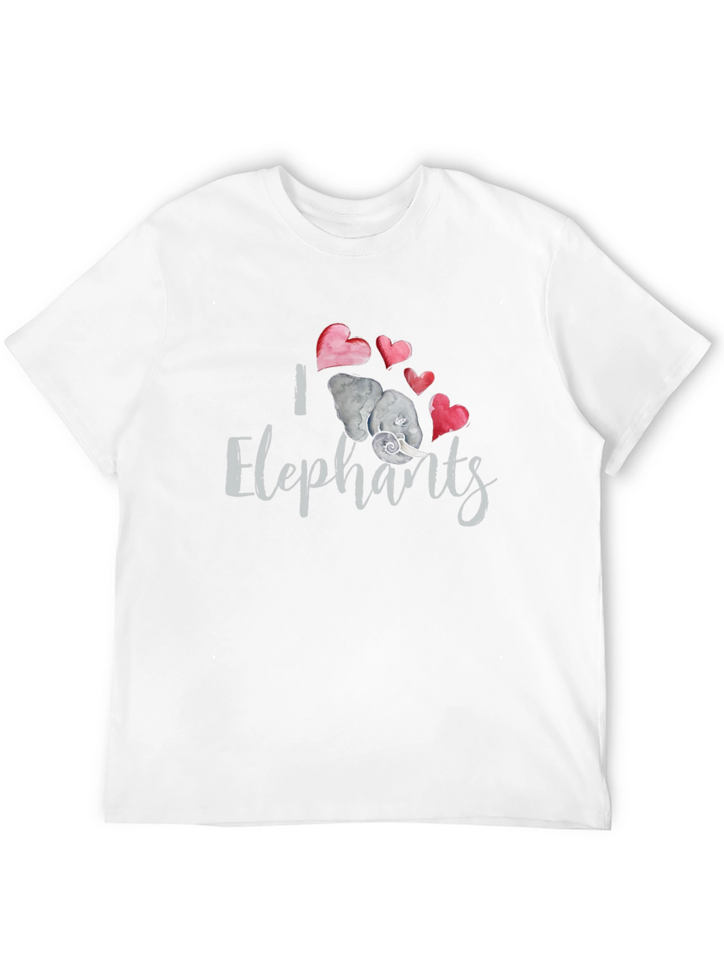 I Love Elephants Graphic T-Shirt