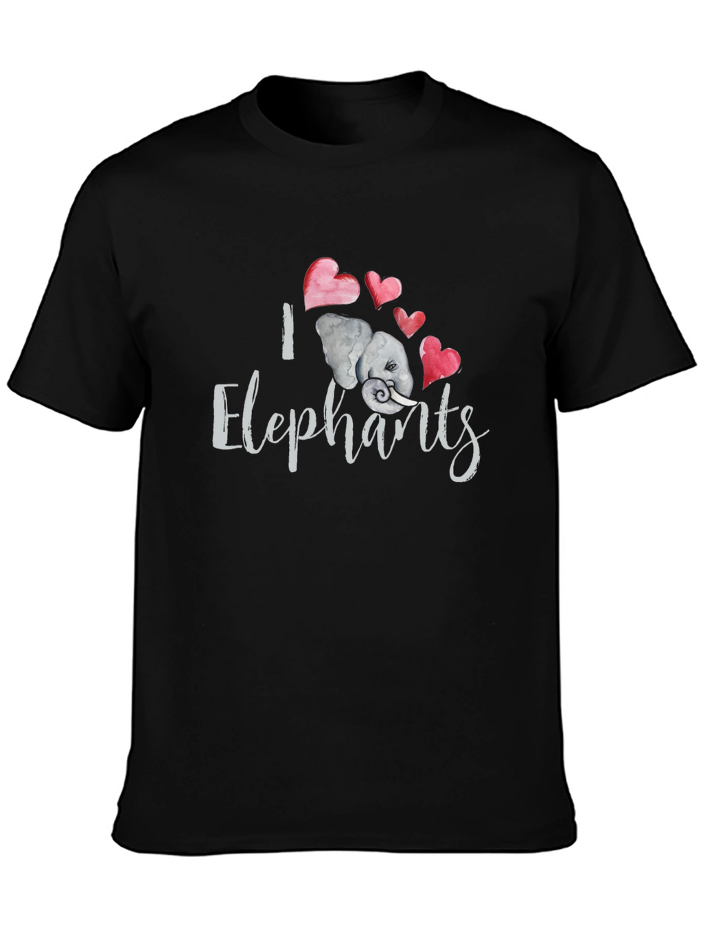 I Love Elephants Graphic T-Shirt