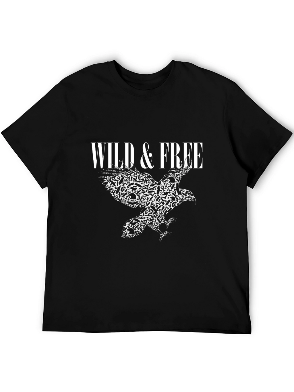 Wild & Free Eagle Graphic Black T-Shirt