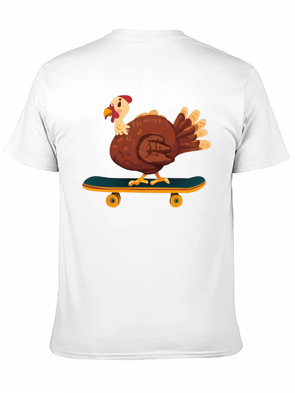 Skateboarding Turkey Graphic Tee - Cool Thanksgiving Shirt