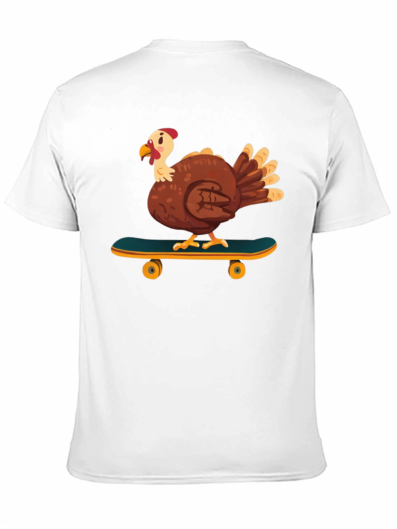 Skateboarding Turkey Graphic Tee - Cool Thanksgiving Shirt