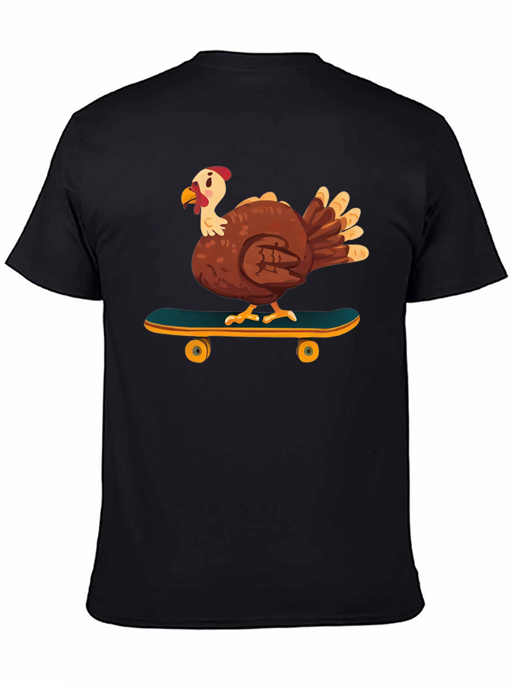 Skateboarding Turkey Graphic Tee - Cool Thanksgiving Shirt