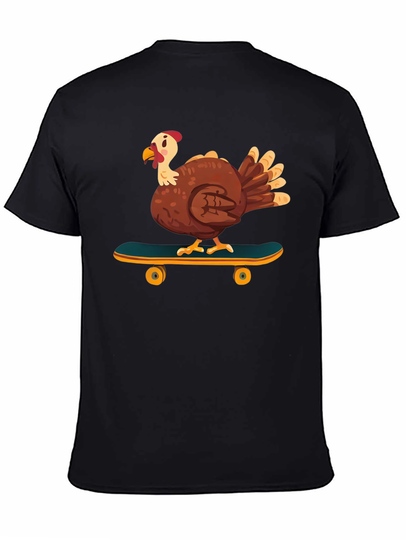 Skateboarding Turkey Graphic Tee - Cool Thanksgiving Shirt