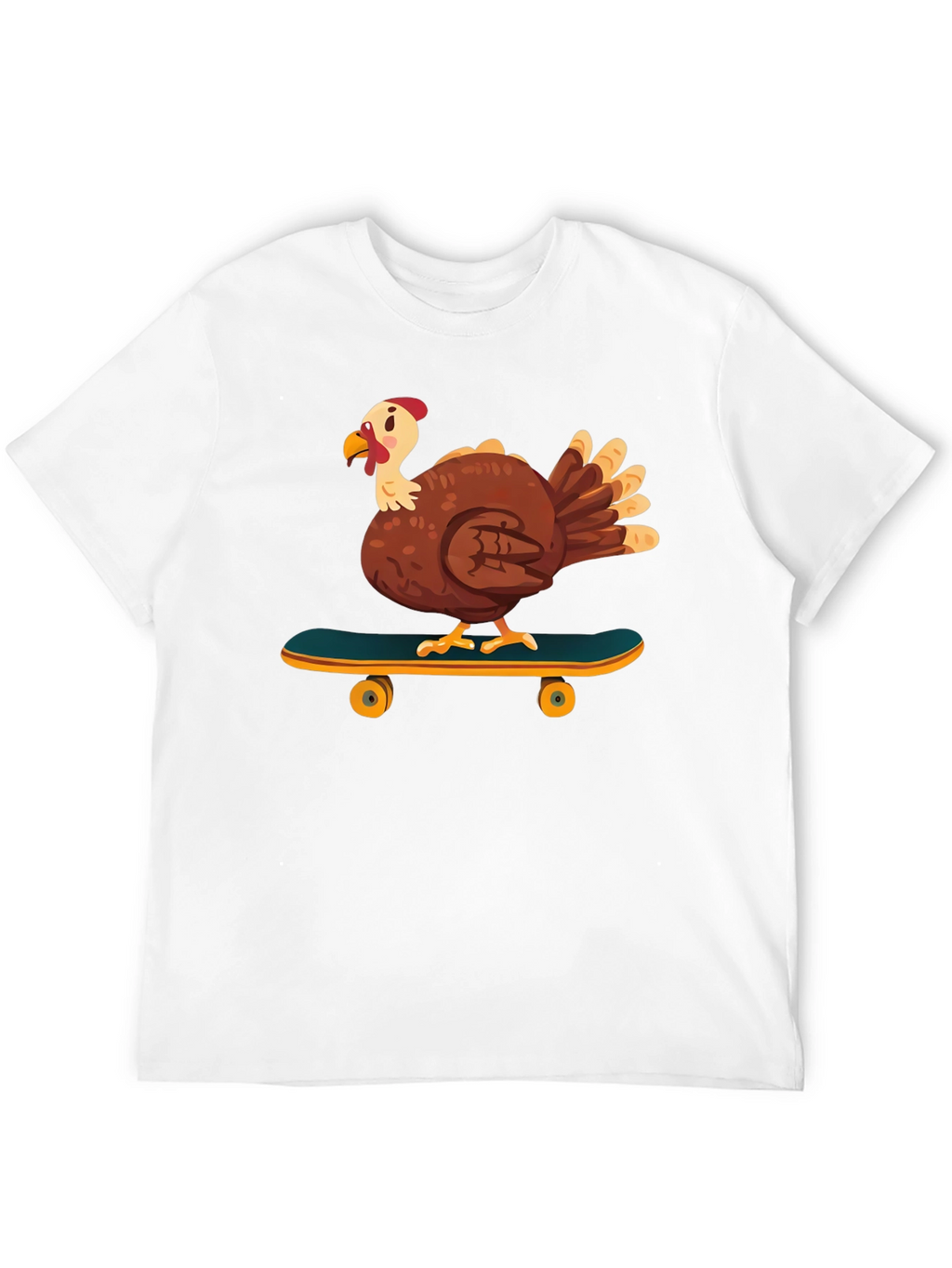 Skateboarding Turkey Graphic Tee - Cool Thanksgiving Shirt