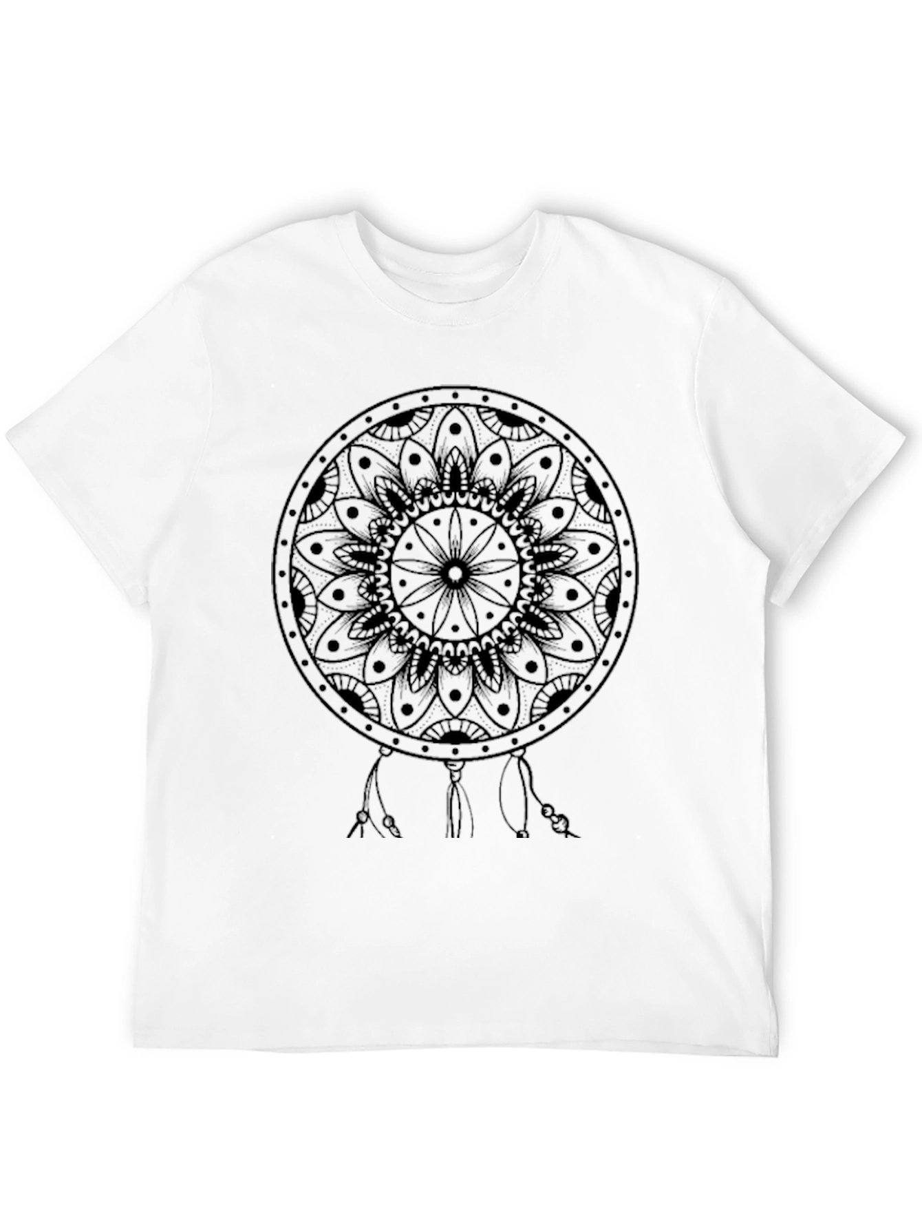 Dreamcatcher Mandala Print Black T-Shirt