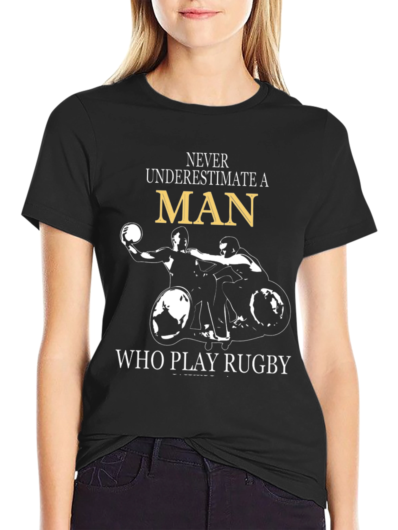 Rugby Player Wheelchair T-Shirt