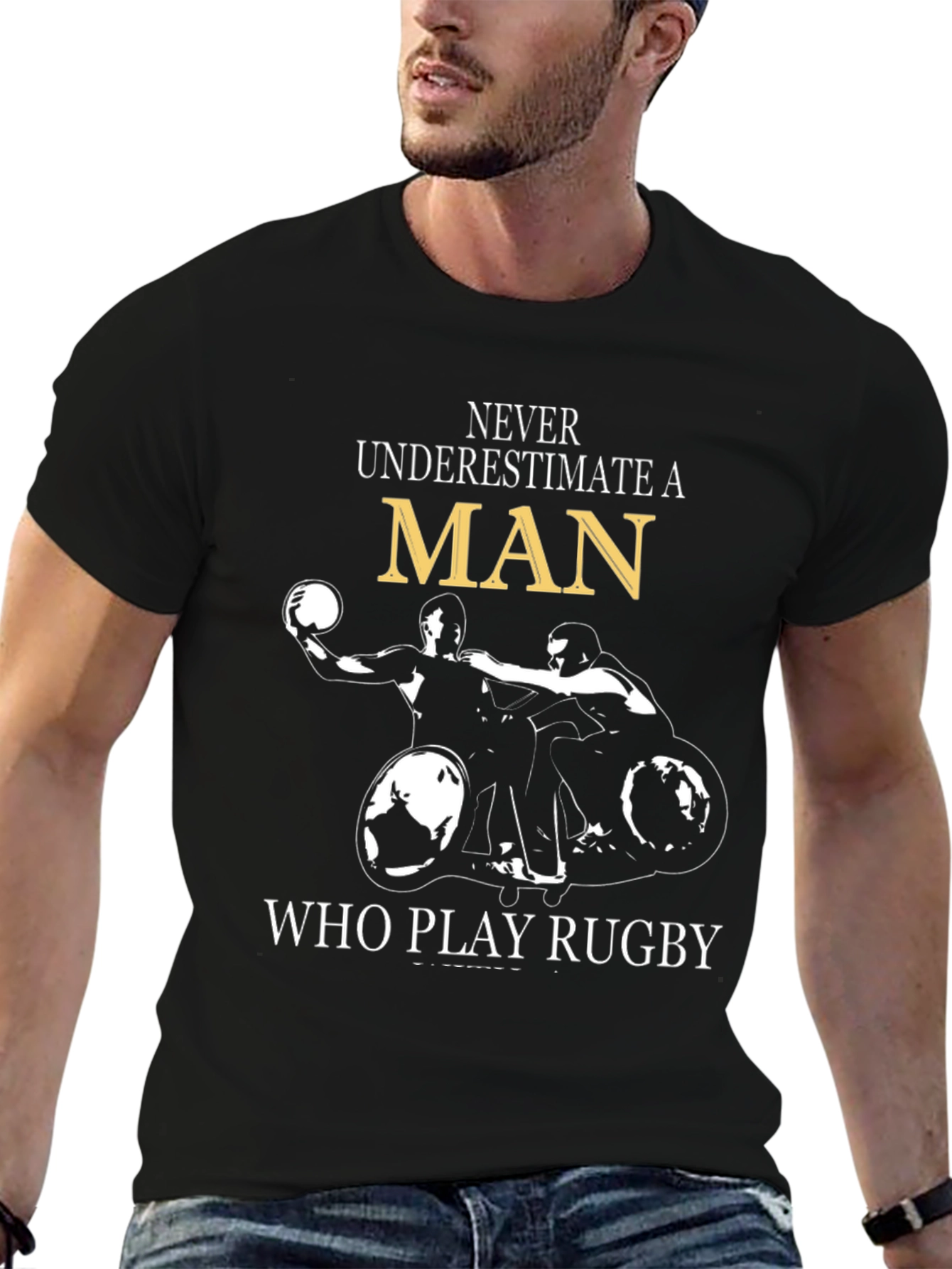 Rugby Player Wheelchair T-Shirt