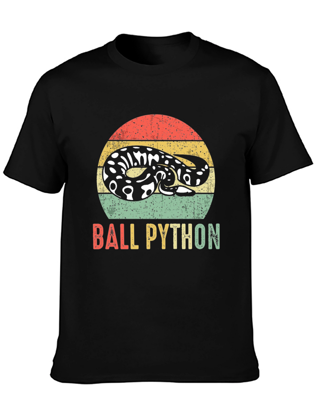 Retro Ball Python T-Shirt - Snake Lover Tee
