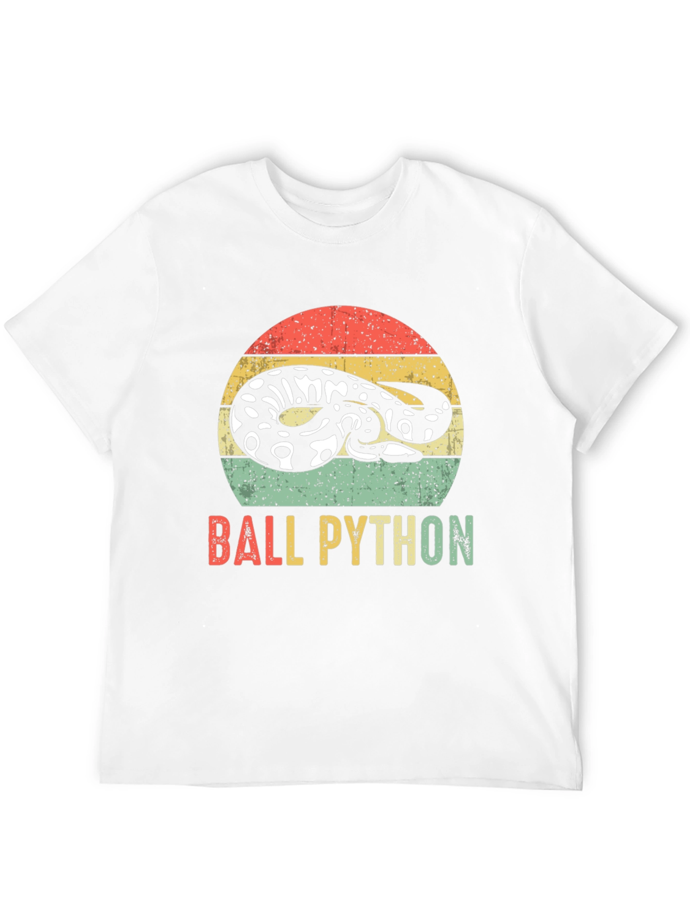 Retro Ball Python T-Shirt - Snake Lover Tee
