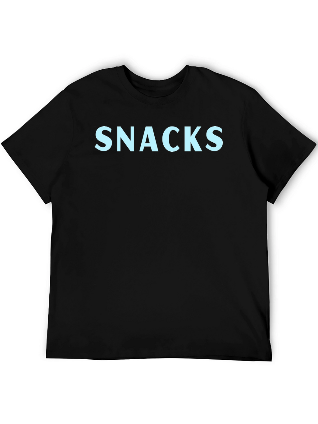 Snacks Graphic Print Black T-Shirt