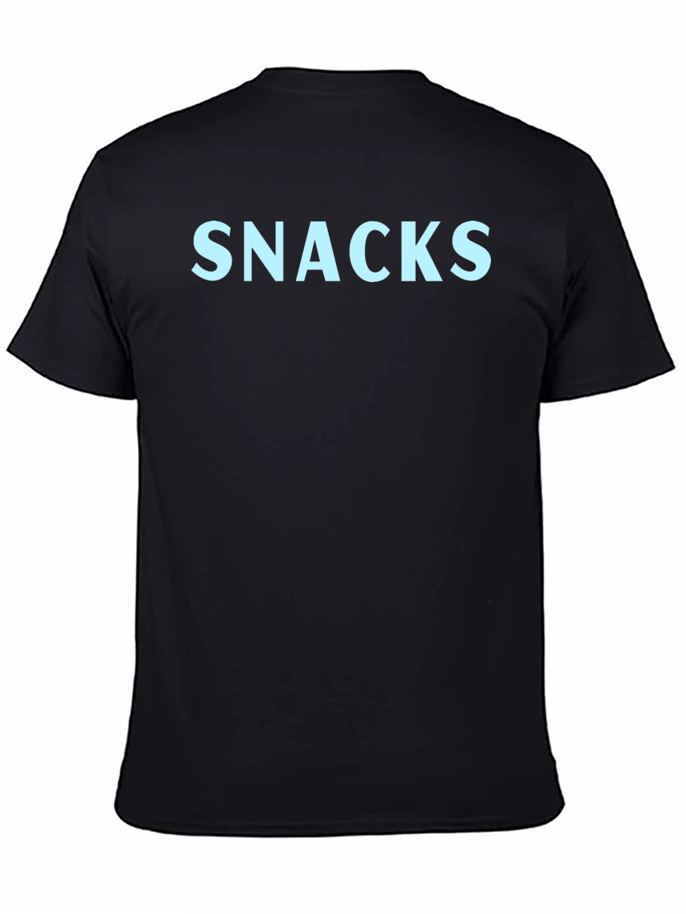 Snacks Graphic Print Black T-Shirt