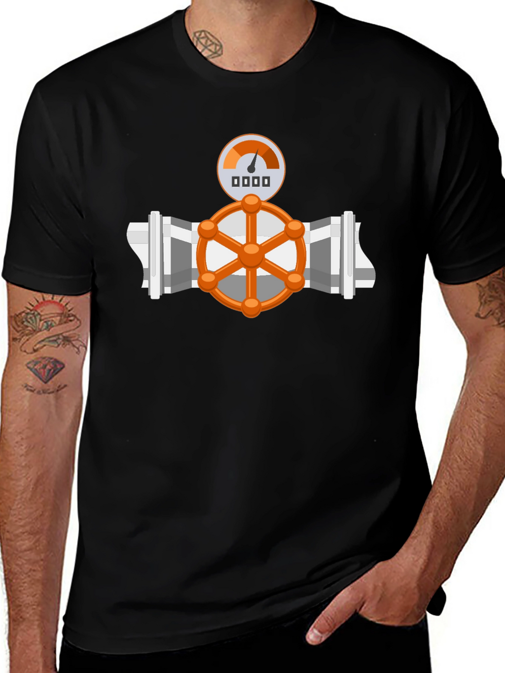 Plumbing Valve Graphic T-Shirt