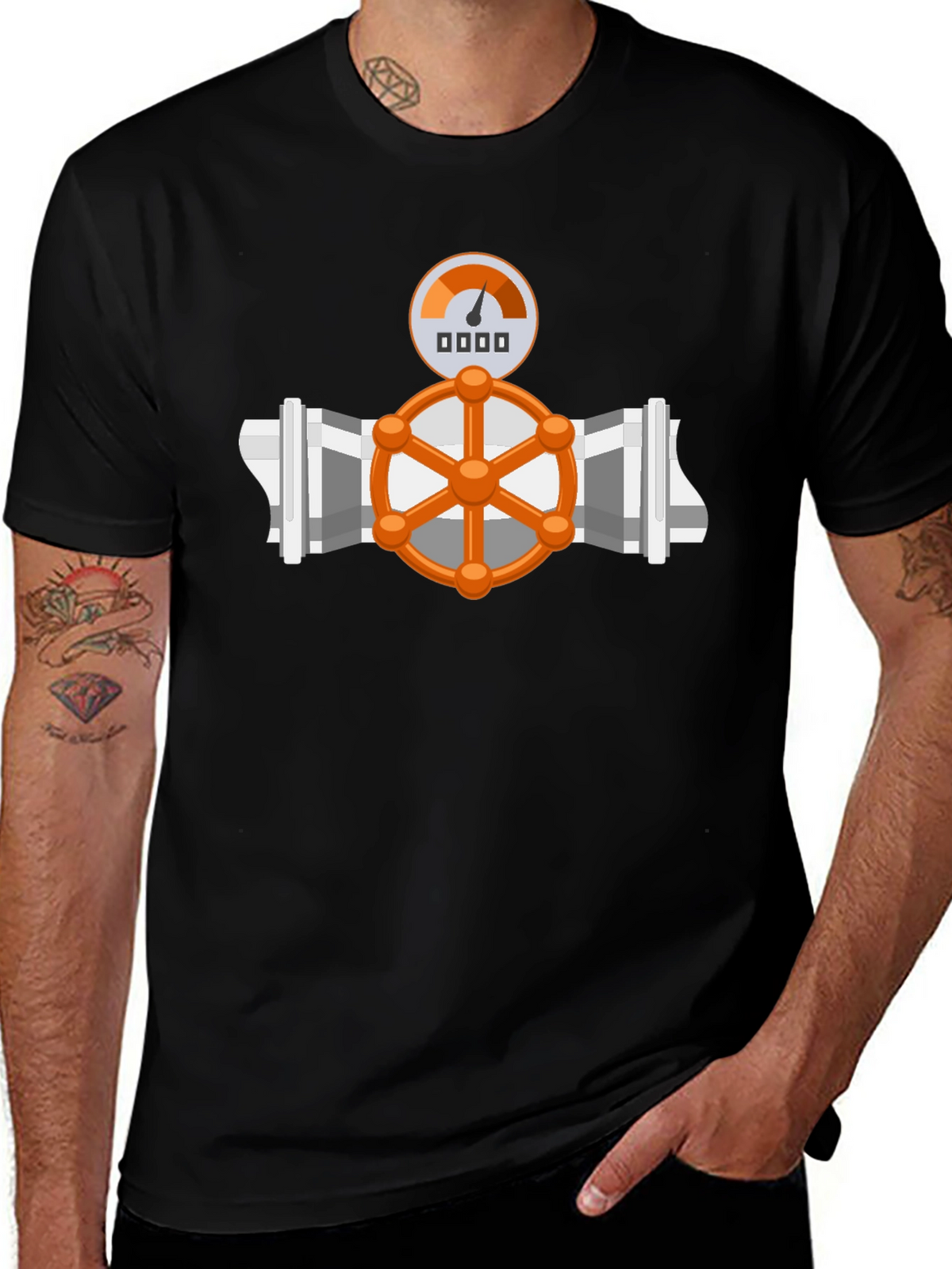 Plumbing Valve Graphic T-Shirt