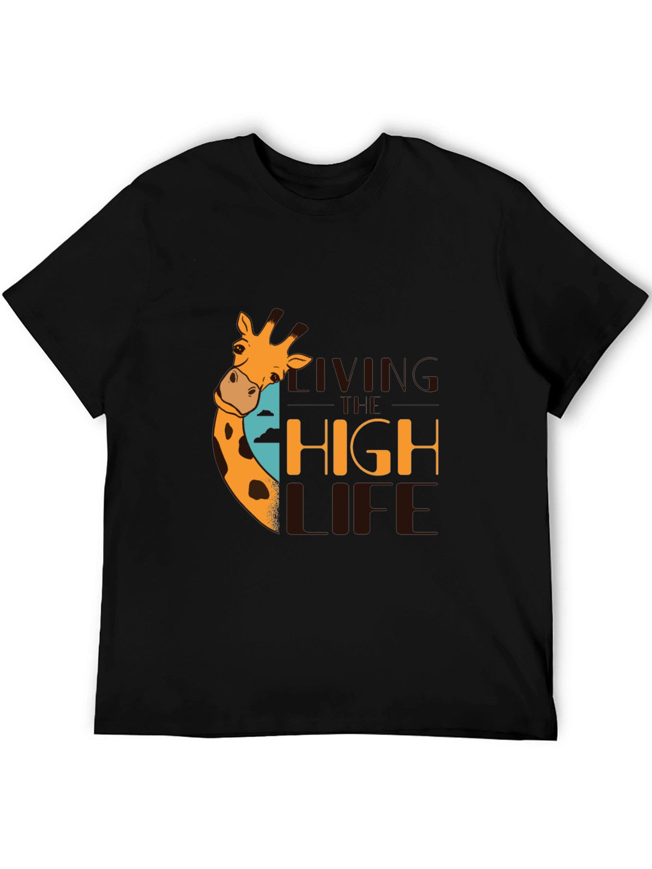 Living the High Life Giraffe Graphic T-Shirt