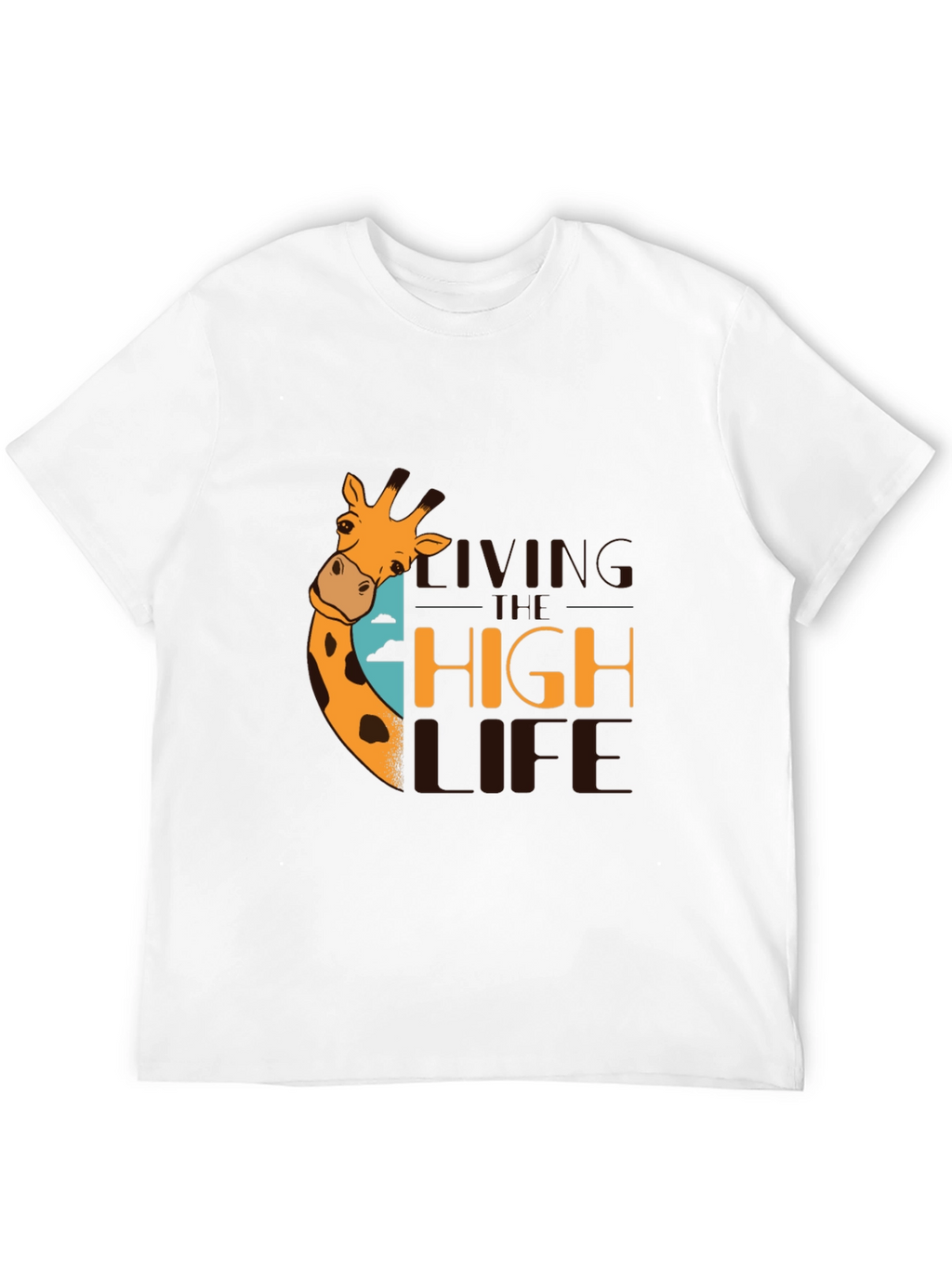 Living the High Life Giraffe Graphic T-Shirt
