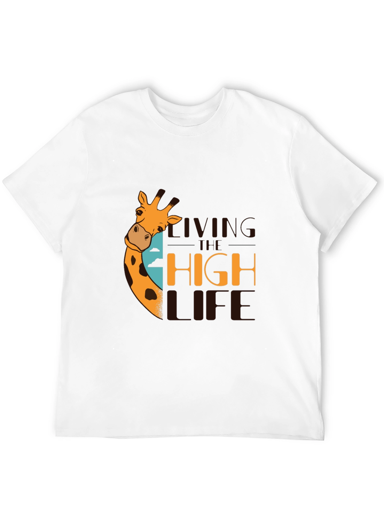 Living the High Life Giraffe Graphic T-Shirt