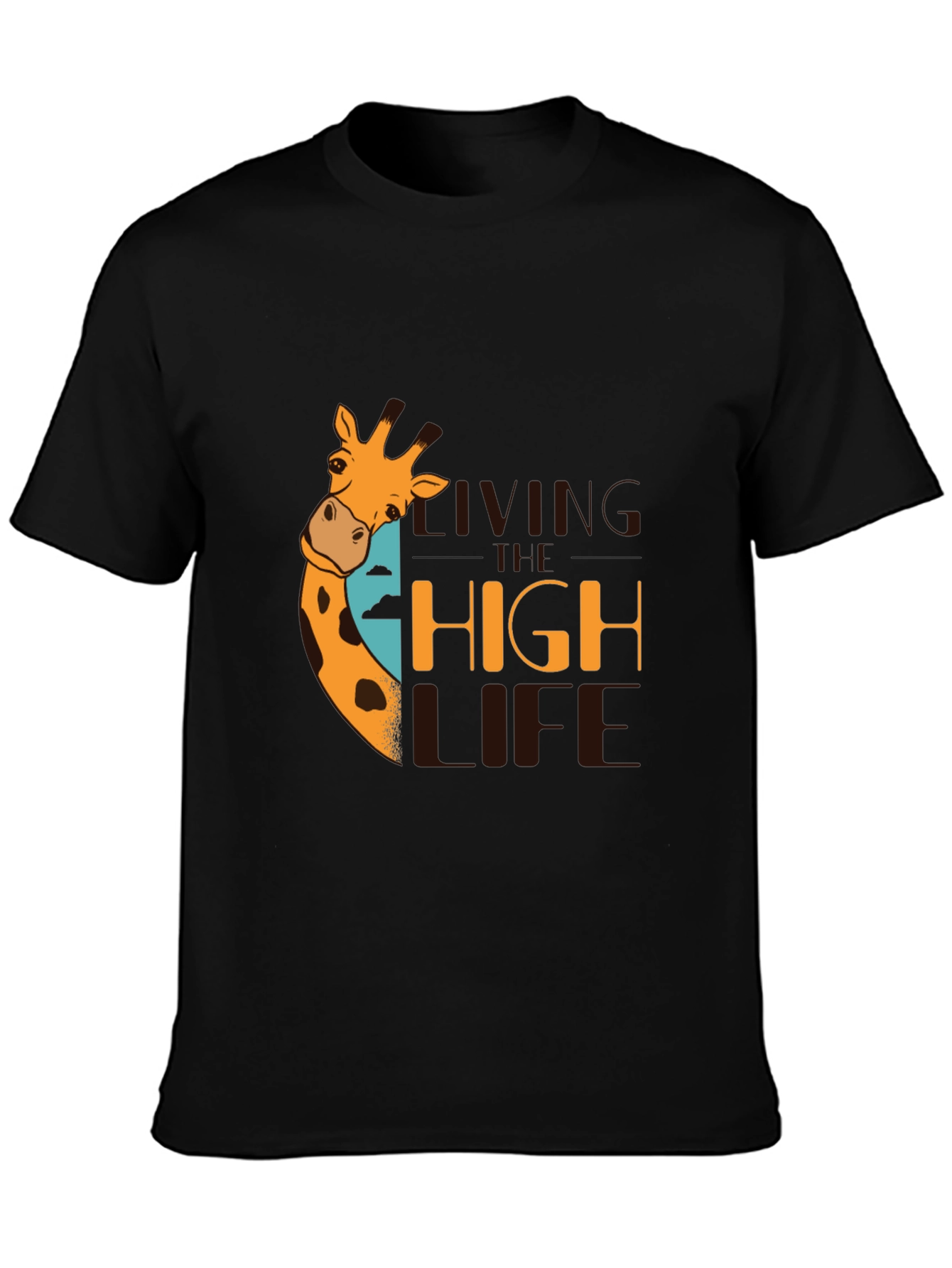 Living the High Life Giraffe Graphic T-Shirt