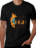 Living the High Life Giraffe Graphic T-Shirt