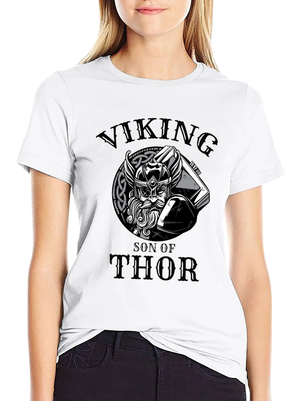 Viking Son of Thor Graphic Tee - Black