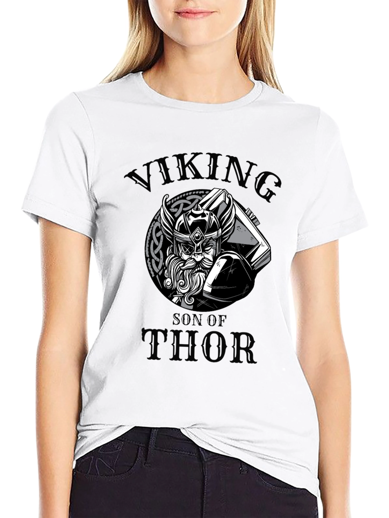 Viking Son of Thor Graphic Tee - Black