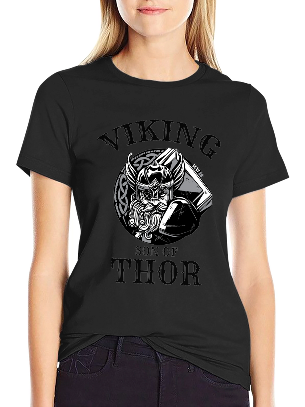 Viking Son of Thor Graphic Tee - Black