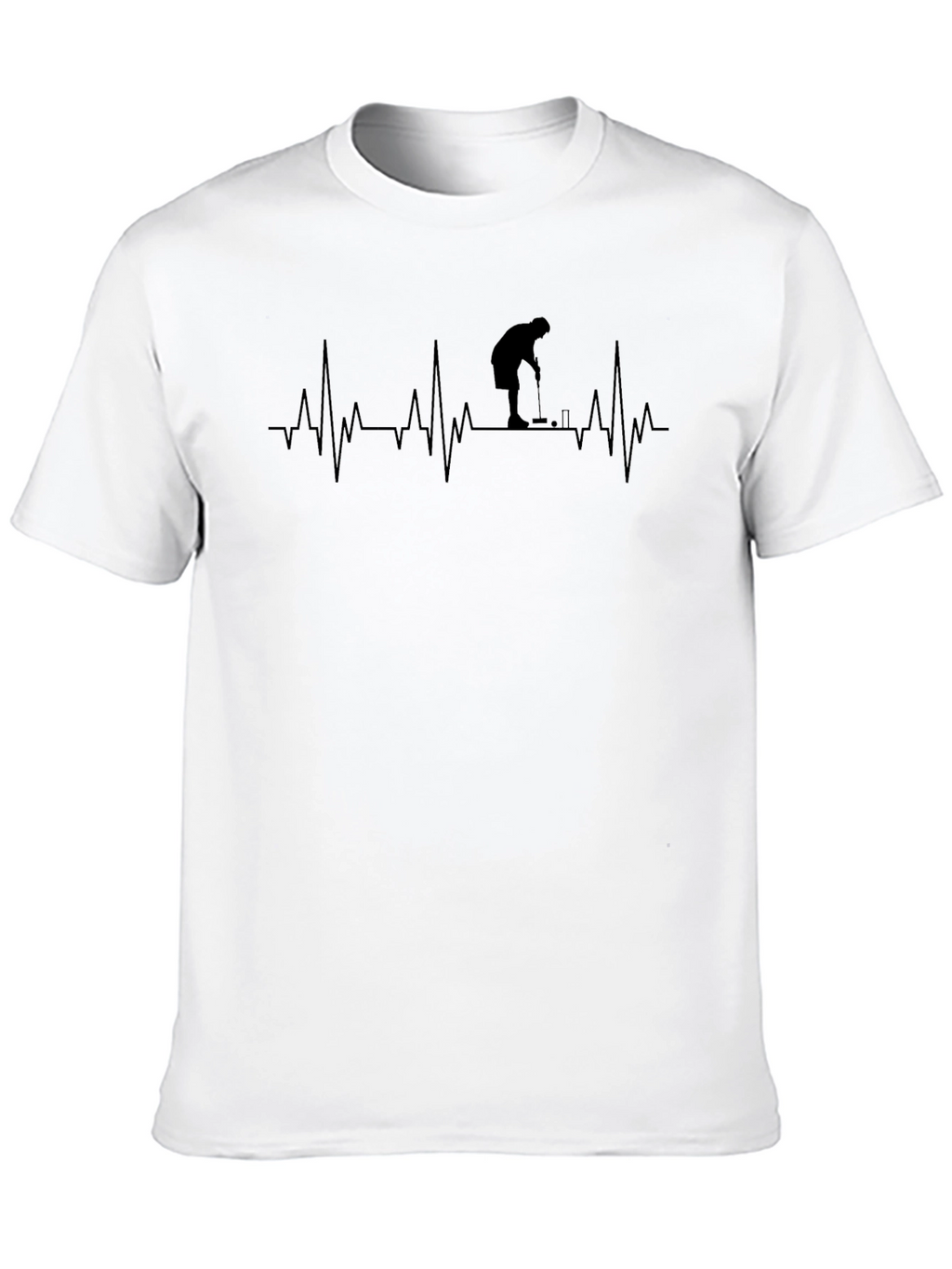 Golf Heartbeat T-Shirt - Golfers Pulse Tee