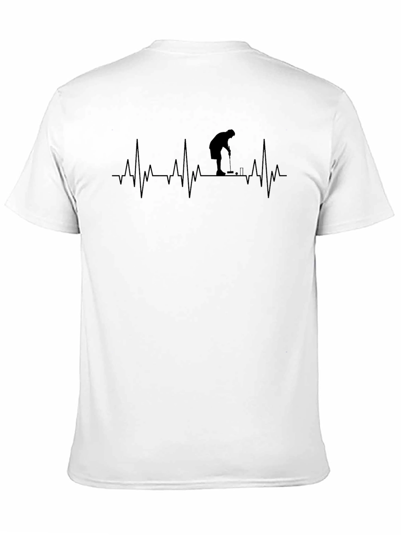 Golf Heartbeat T-Shirt - Golfers Pulse Tee