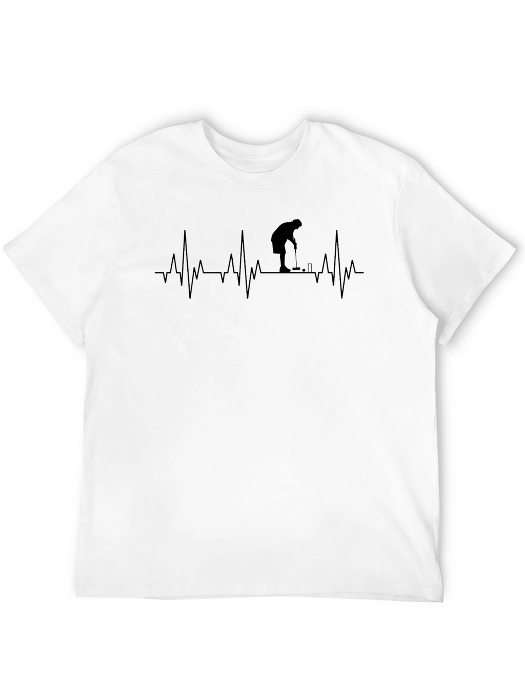 Golf Heartbeat T-Shirt - Golfers Pulse Tee