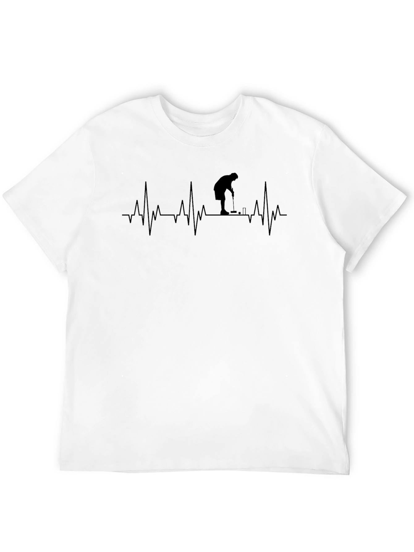 Golf Heartbeat T-Shirt - Golfers Pulse Tee