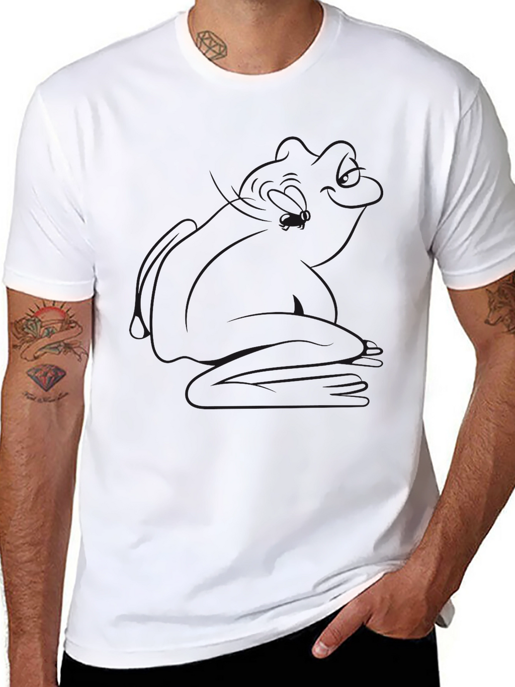 Mens Black Short Sleeve Crew Neck Tee