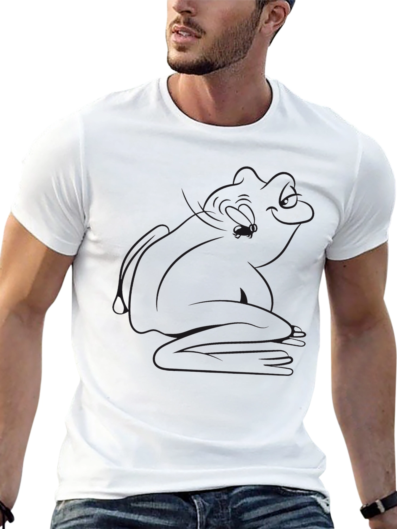 Mens Black Short Sleeve Crew Neck Tee