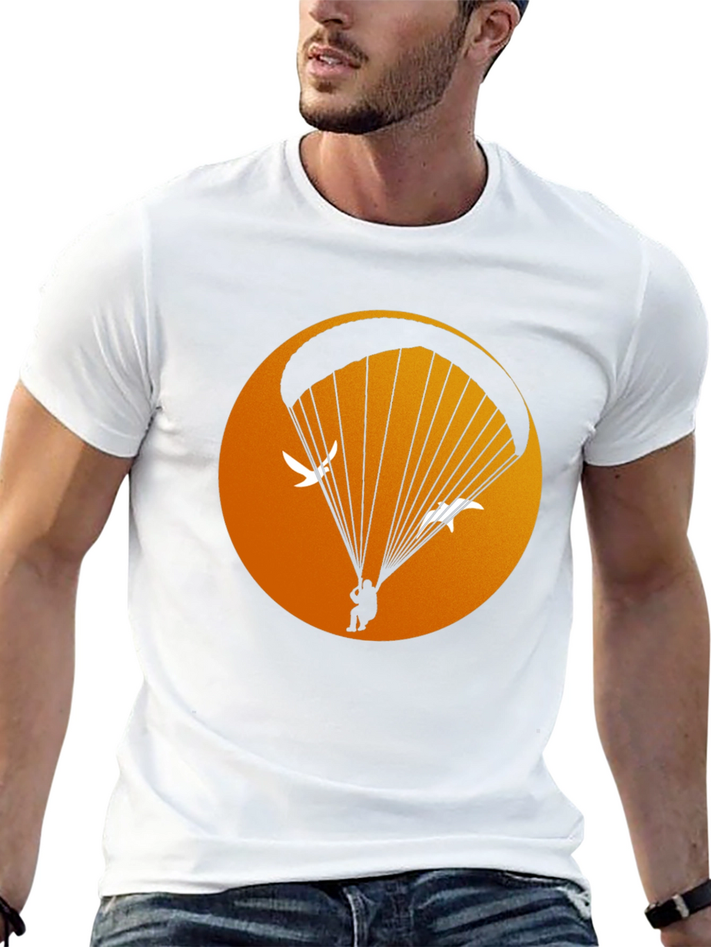 Paragliding Silhouette Graphic Tee