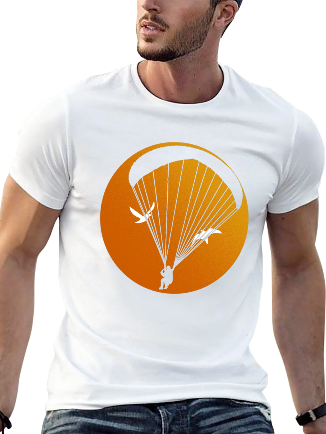 Paragliding Silhouette Graphic Tee