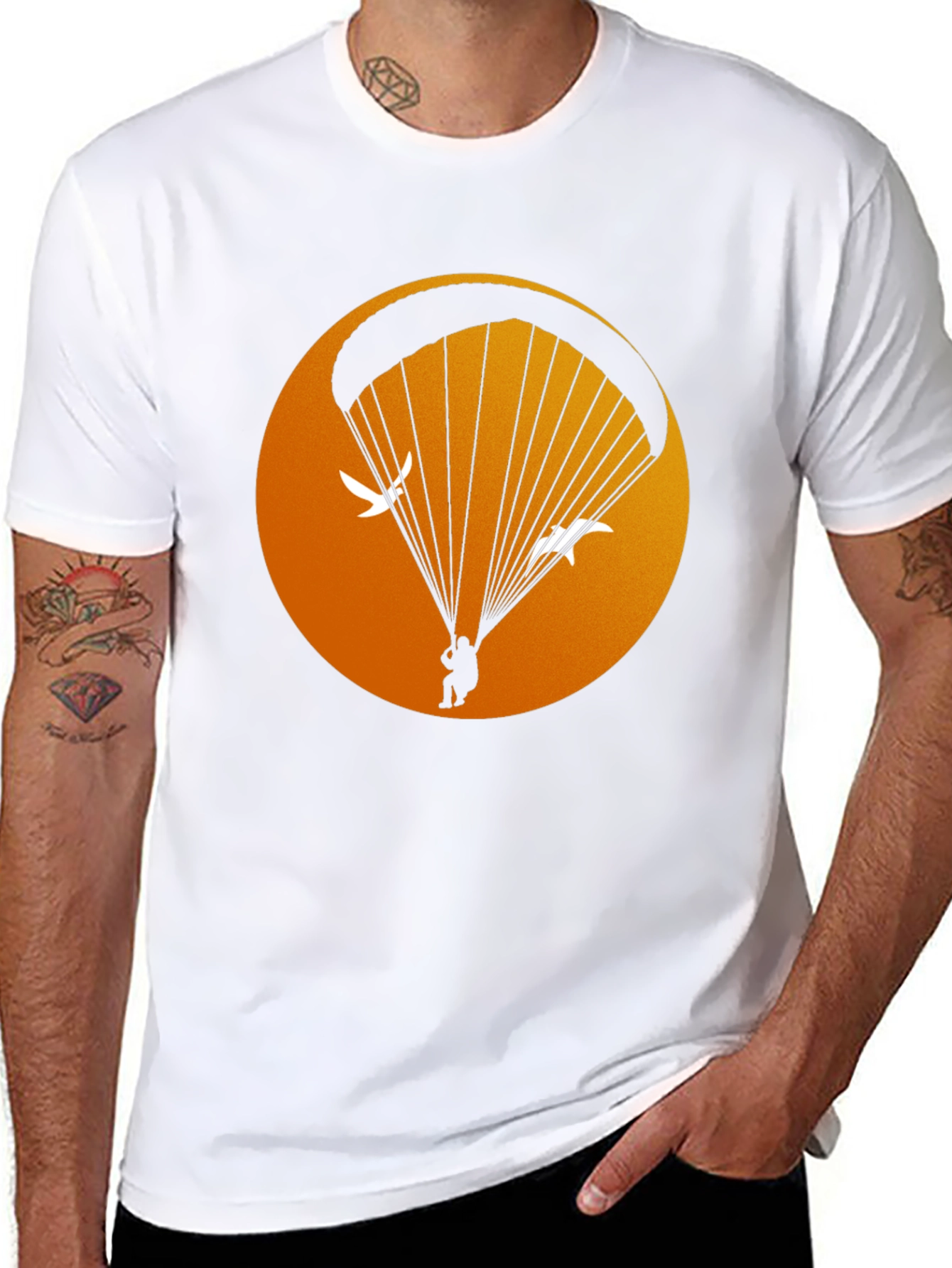 Paragliding Silhouette Graphic Tee