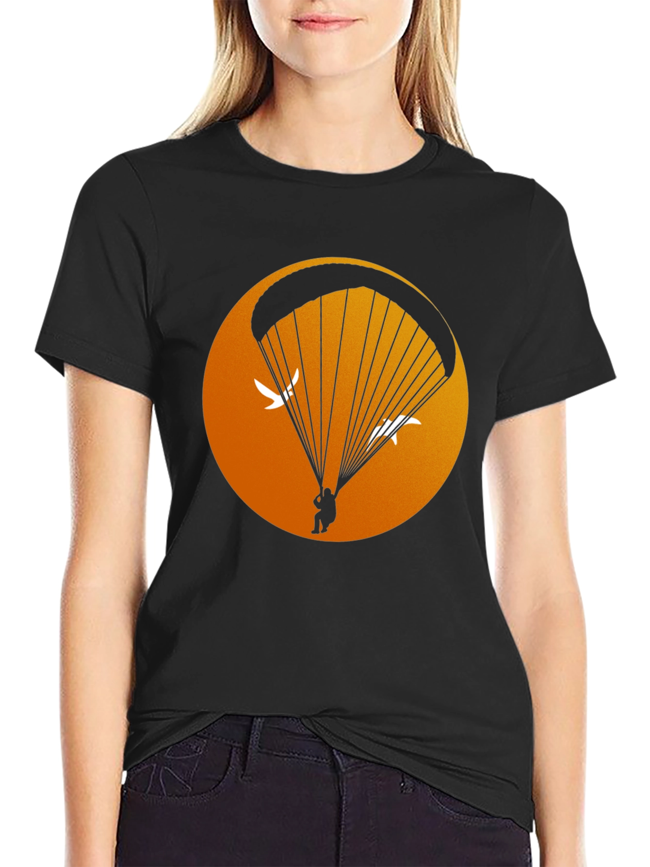Paragliding Silhouette Graphic Tee