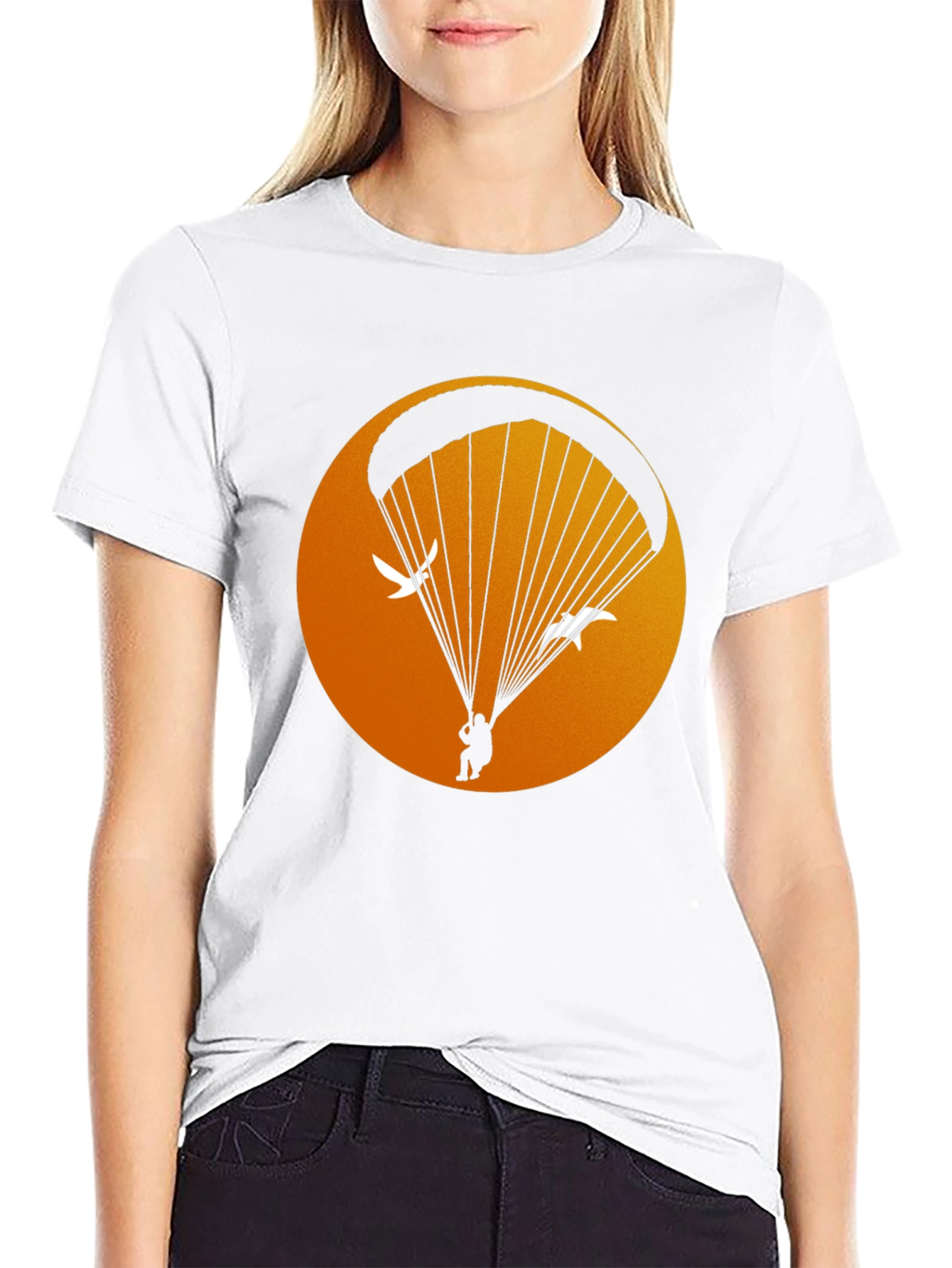 Paragliding Silhouette Graphic Tee