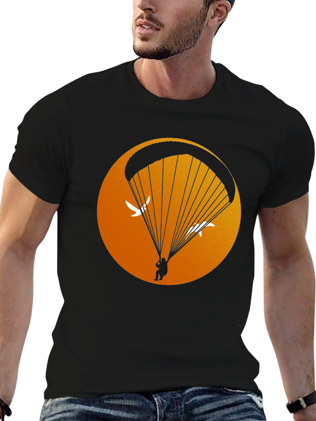 Paragliding Silhouette Graphic Tee
