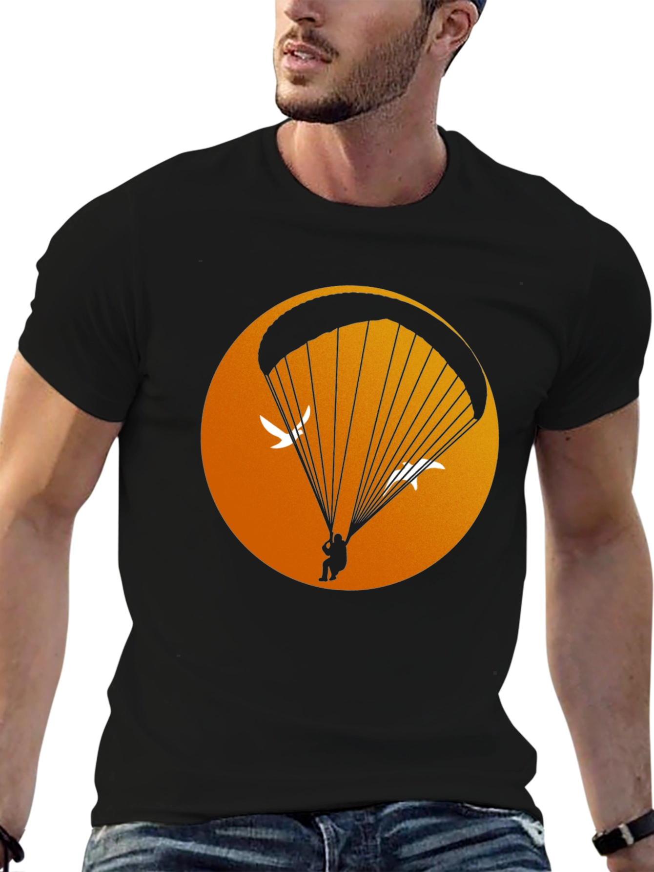 Paragliding Silhouette Graphic Tee