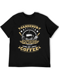 Gardener Powered by Coffee Black T-Shirt